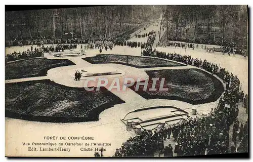 Ansichtskarte AK Foret De Compiegne Vue Panoramique Du Carrefour de l&#39armistice Militaria