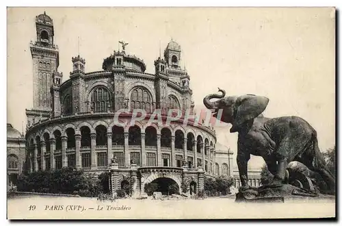 Cartes postales Paris Le Trocadero Elephant