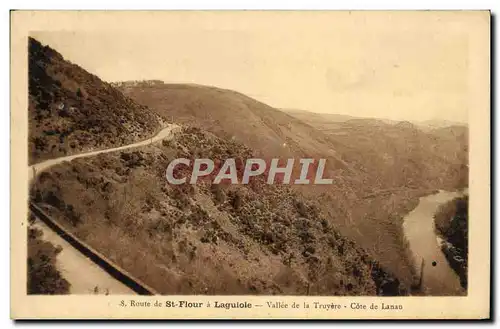 Cartes postales Route De St Flour A Lagulole Vallee De La Truyere Cote De Lanau