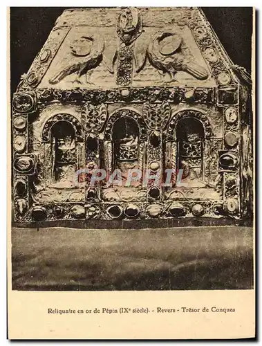 Cartes postales Reliquaire En Or De Pepin Revers Tresor De Conques