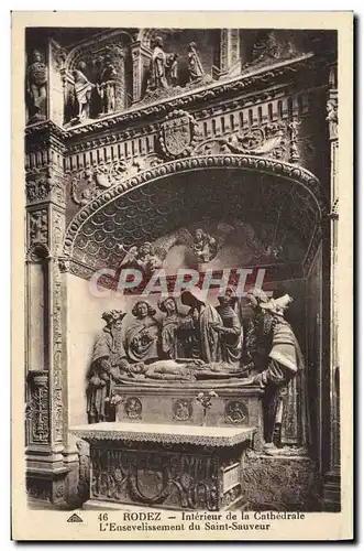 Cartes postales Rodez Interieur De La Cathedrale L&#39Ensevelissement Du Saint Sauveur