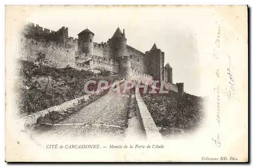 Cartes postales Cite De Carcassonne Montee De La Porte De I'Aude