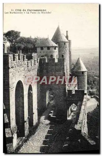 Ansichtskarte AK Cite De Carcassonne les Machicoulis La Porte Du Senechal