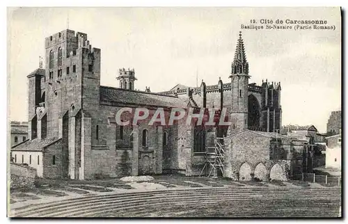 Cartes postales Cite De Carcassonne Basilique St Nazaire Partie romane