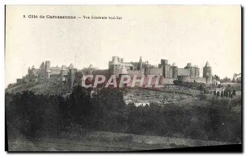 Cartes postales Cite De Carcassonne Vue Generale Sud Est