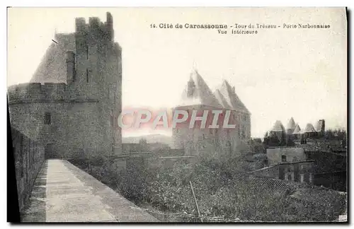 Cartes postales Cite De Carcassonne Tour Du Treseau Porte Narbonnaise Vue interieure
