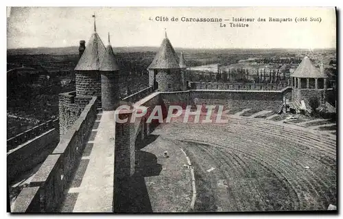 Ansichtskarte AK Cite De Carcassonne Interieur Des Remparts Le theatre