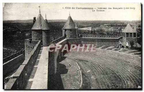 Cartes postales Cite De Carcassonne Interieur Des Remparts Le theatre