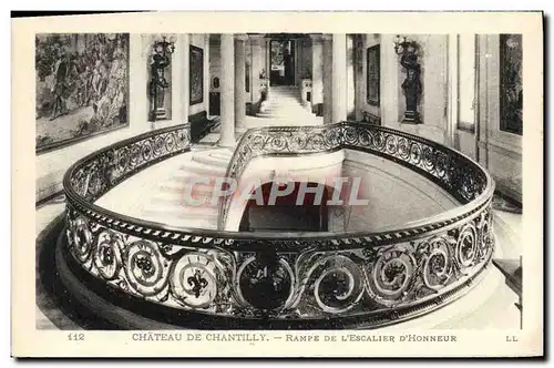 Cartes postales Chateau De Chantilly Rampe De Lescalier D'Honneur