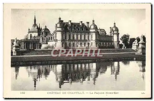 Cartes postales Chateau De Chantilly La Facade Nord Est