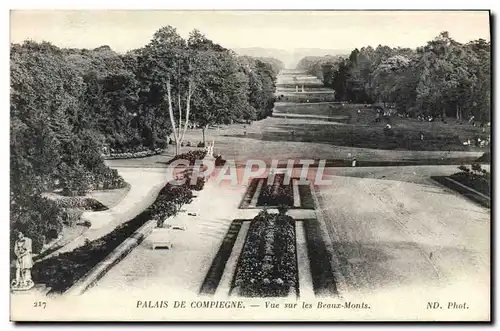 Cartes postales Palais De Compiegne Vue Sur Les Beaux Monts