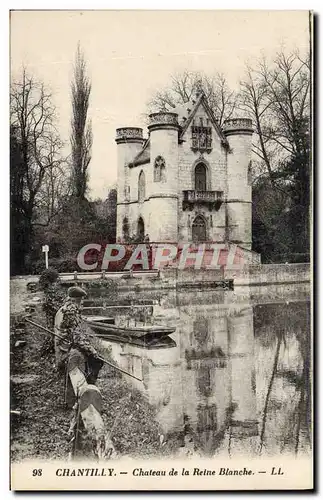 Cartes postales Chantilly Chateau De La Reine Blanche Peche pecheur