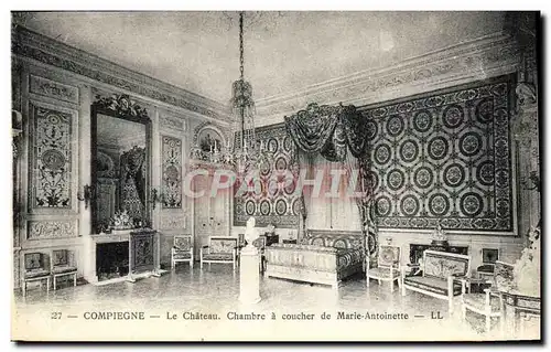 Ansichtskarte AK Compiegne Le Chateau Chambre A Coucher De Marie Antoinette