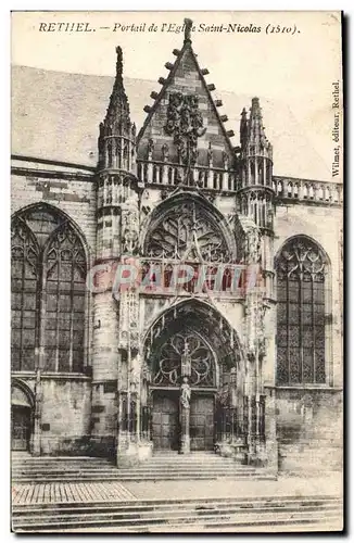 Cartes postales Rethel Portail De I&#39Eglise Saint Nicolas