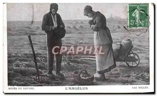 Cartes postales Musee Du Louvre L&#39Angelus Par Millet