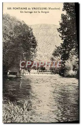 Cartes postales Fontaine De Vaucluse Un Barrage Sur La Sorgue