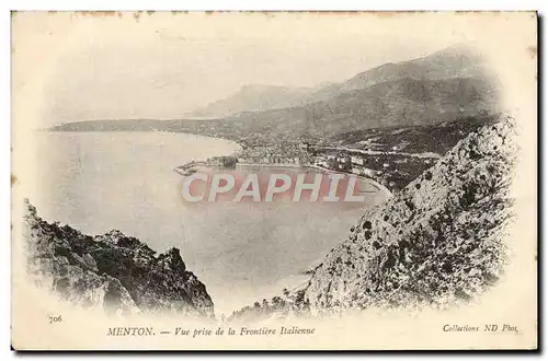 Cartes postales Menton Vue Prise De La Frontiere Italienne