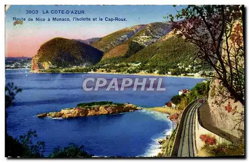 Cartes postales La Cote D'Azur Route De Nice A Monaco I'Isolette Et Le Cap Roux