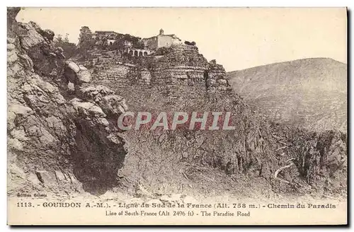 Ansichtskarte AK Gourdon Ligne Du Sud De Le France Chemin du paradis