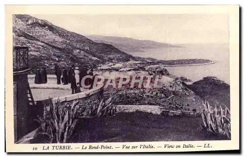 Cartes postales La Turbie Le Rond Point Vue Sur l'Italie