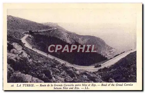 Cartes postales La Turbie Route De La Grande Corniche Entre Nice Et Eze