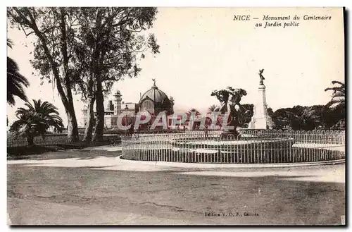 Ansichtskarte AK Nice Monument Du Centenaire Au Jardin Public