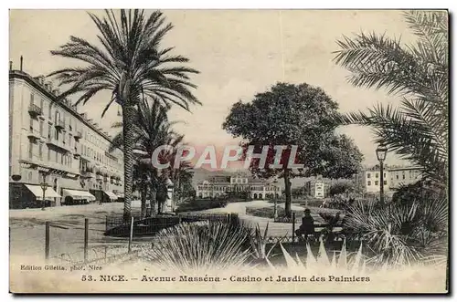 Ansichtskarte AK Nice Avenue Massena Casino Et Jardin Des Palmiers