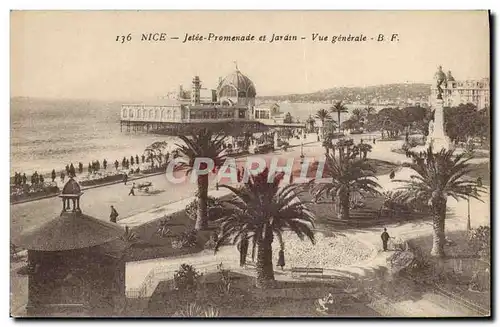 Cartes postales Nice Jetee Promenade Et Jardin Vue Generale