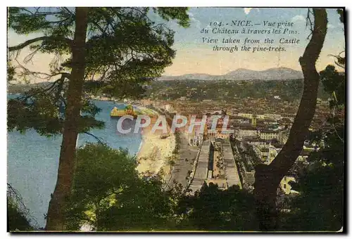 Cartes postales Nice Vue Prise Du Chateau A Travers Les Pins