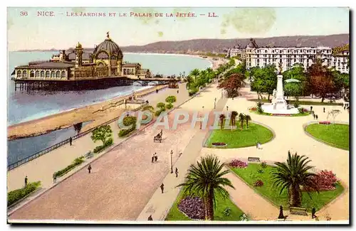 Ansichtskarte AK Nice Les Jardins Et Le Palais De La Jetee