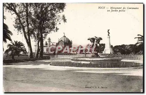 Cartes postales Nice Monument Du Centenaire Au Jardin Public