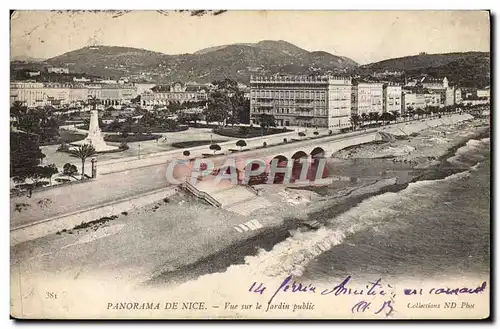 Ansichtskarte AK Panorama De Nice Vue Sur Le Jardin Public