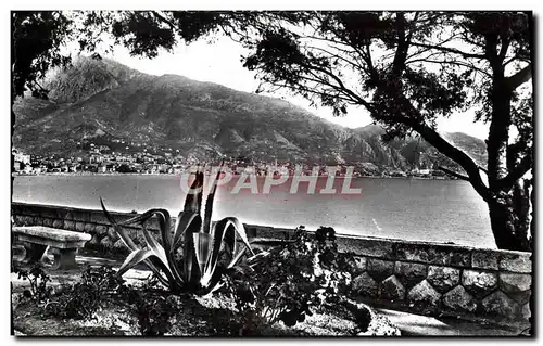 Moderne Karte Menton Vue Generale Prise De La Sortie du tunnel du Cap Martin