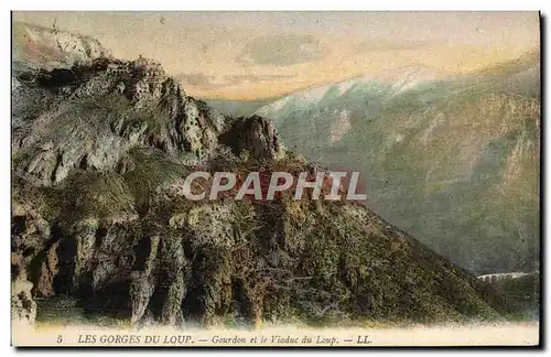 Ansichtskarte AK Les Gorges Du Loup Gourdon Et Le Viaduc Du Loup