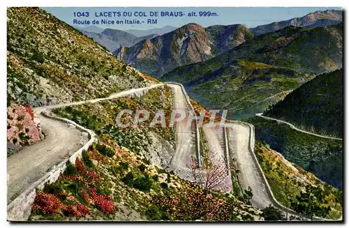 Cartes postales Lacets Du Col De Braus Route De Nice En Italie