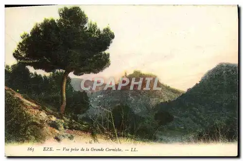 Cartes postales Eze Vue Prise De la Grande Corniche