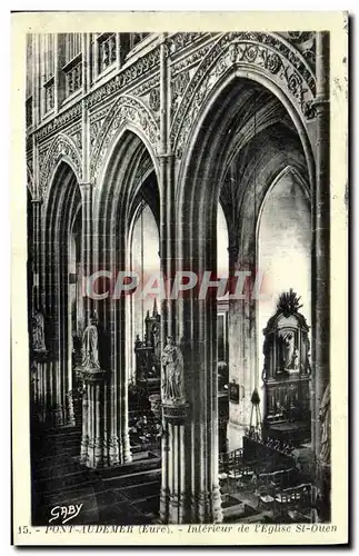 Cartes postales Pont Audemer Interieur de L'Eglise Saint Ouen
