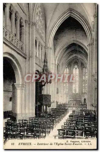 Ansichtskarte AK Evreux Interieur de L&#39Eglise Saint Taurin