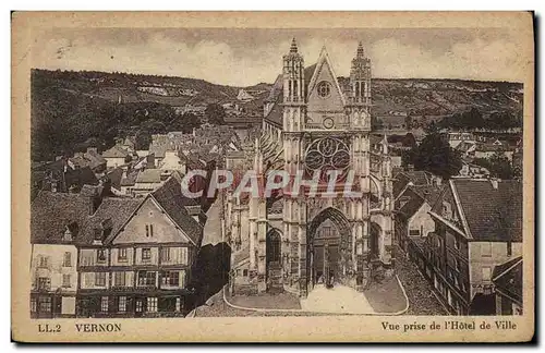 Cartes postales Vernon Vue Prise de L&#39Hotel de Ville