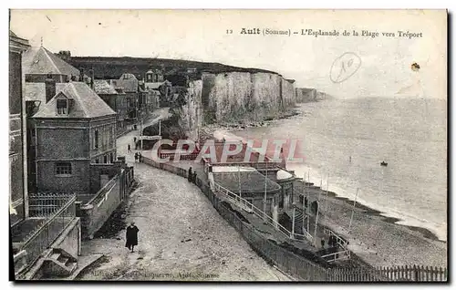 Cartes postales Ault L&#39Esplanade de la Plage Vers Treport