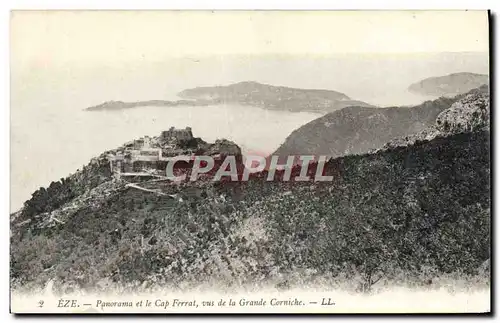 Cartes postales Eze Panorama et le Cap Ferrat Vus de la Grande corniche