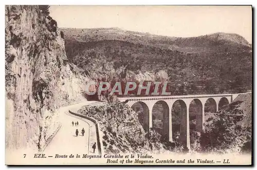 Ansichtskarte AK Eze Route de la Moyenne Corniche et le Viaduc