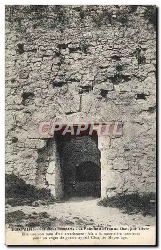 Cartes postales Provins Les vieux remparts La poterne du Trou au chat