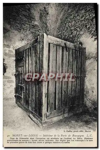 Cartes postales Moret sur Loing Interieur de la Porte de Bourgogne Cage de prisonnier