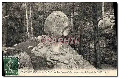 Cartes postales Fontainebleau La foret Les gorges d&#39Apremont Le bilboquet du diable