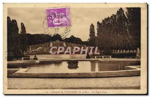 Cartes postales Chateau de Pomponne La piece d&#39eau