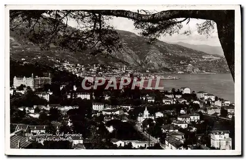 Cartes postales moderne Menton Vue generale prise du Cap Martin