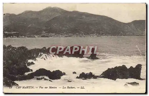 Ansichtskarte AK Cap Martin Vue Sur Menton Les Rochers