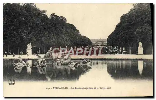 Ansichtskarte AK Versailles Le Bassin d&#39Apollon et le Tapis Vert