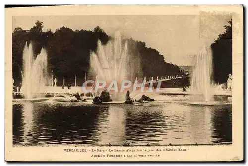 Ansichtskarte AK Versailles Le parc Le Bassin d&#39Apollon le jour des grandes eaux